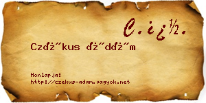 Czékus Ádám névjegykártya