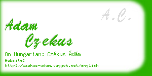 adam czekus business card