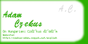 adam czekus business card